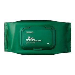 Серветки для зняття макіяжу з центелою VT COSMETICS Cica Mild Cleansing Tissue, 50 шт 8809559627506 фото