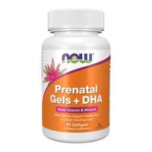 Вітамінно-мінеральний комплекс для вагітних NOW Prenatal Gels + DHA м'які капсули, 90 шт 733739038098 фото