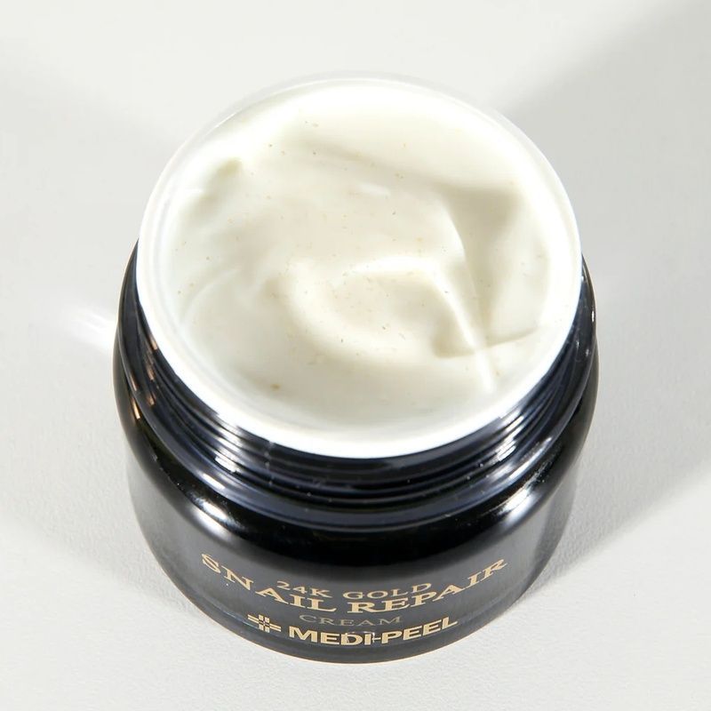 Крем для обличчя із золотом і муцином равлика Medi-Peel 24K Gold Snail Repair Cream, 50 мл 8809409345758 фото