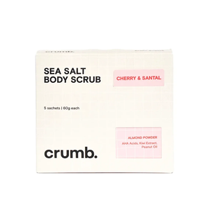 Сольовий скраб для тіла з AHA-кислотами Crumb Cherry & Santal Travel format, 300г (5 саше х 60г) 19361 фото