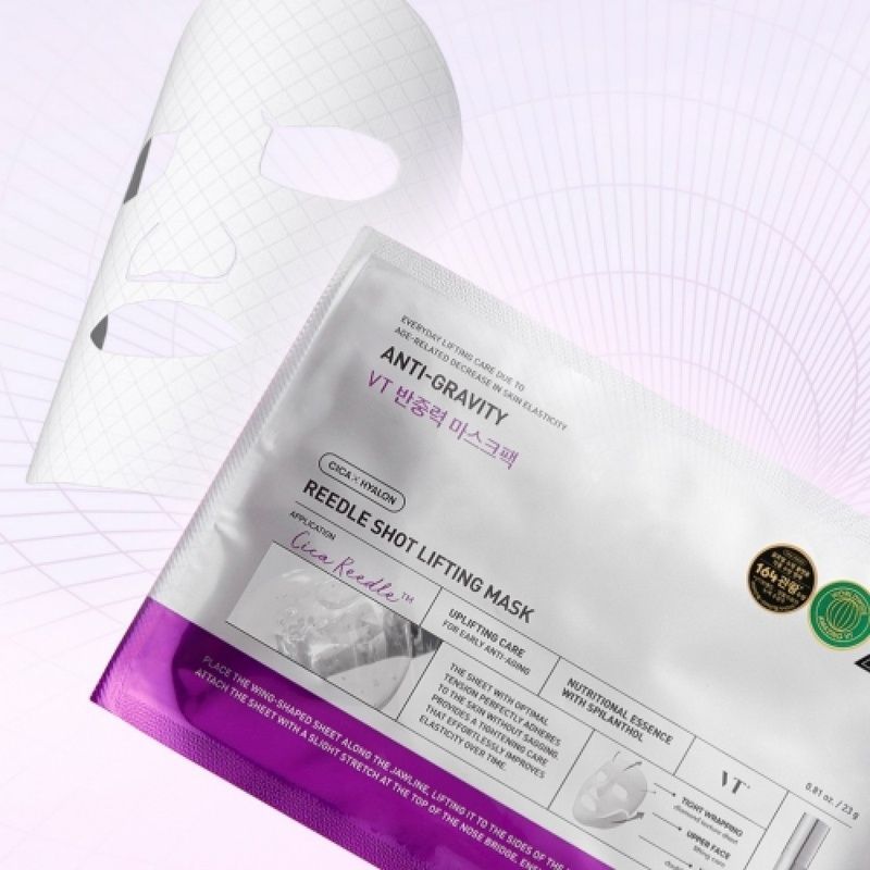 Ліфтинг-маска для овалу обличчя з мікроголками VT Cosmetics Reedle Shot Lifting Mask, 1 шт VTC045 фото