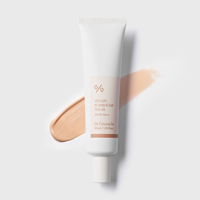 Веганський тональний ББ-крем з екстрактом комбучі Dr.Ceuracle Vegan Kombucha Tea BB Cream, 30 мл 8806133615270 фото