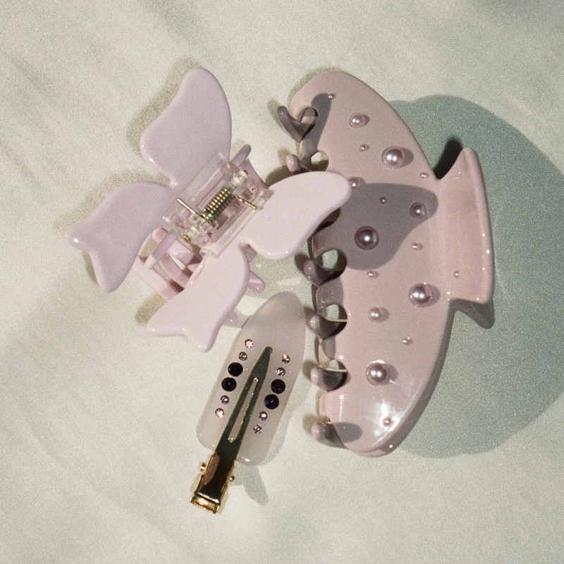 Заколка для волосся Emi Jay bow clip in puff pink 257132 фото
