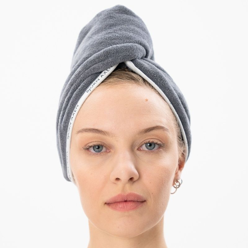 Тюрбан для волосся BJORN AXEN Hair Towel Wrap Grey 7350001701158 фото