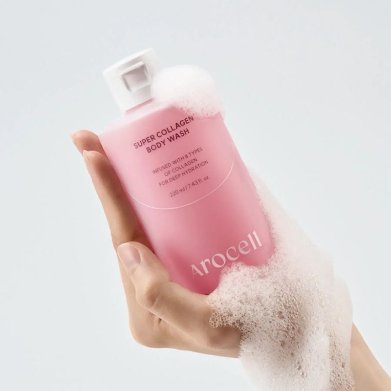 Зволожувальний гель для душу з колагеном Arocell Super Collagen Body Wash, 220 мл 8809710462267 фото