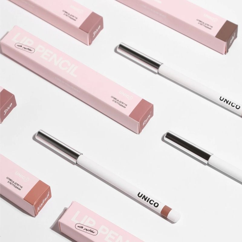 Олівець для губ UNICO LIP PENCIL with peptides DIVA, 1.14 г 0082 фото