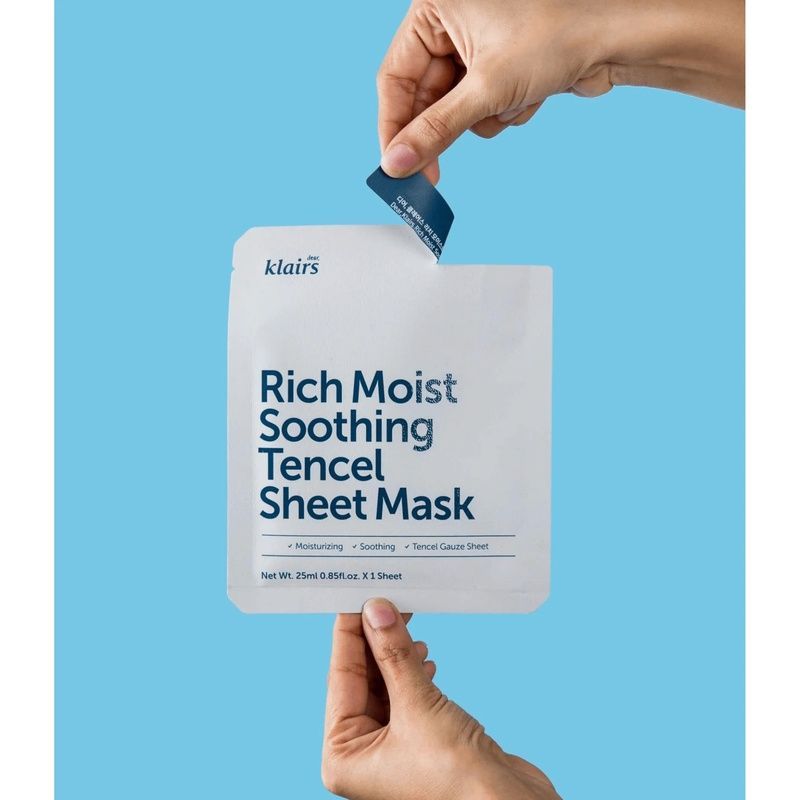 Зволожуюча тканинна маска для обличчя DEAR, KLAIRS Rich Moist Soothing Tencel Sheet Mask, 1шт 8809572890239 фото