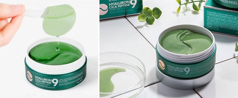 Заспокійливі патчі під очі Medi-Peel Hyaluron Cica Peptide 9 Ampoule Eye Patch, 60 шт 8809409343648 фото