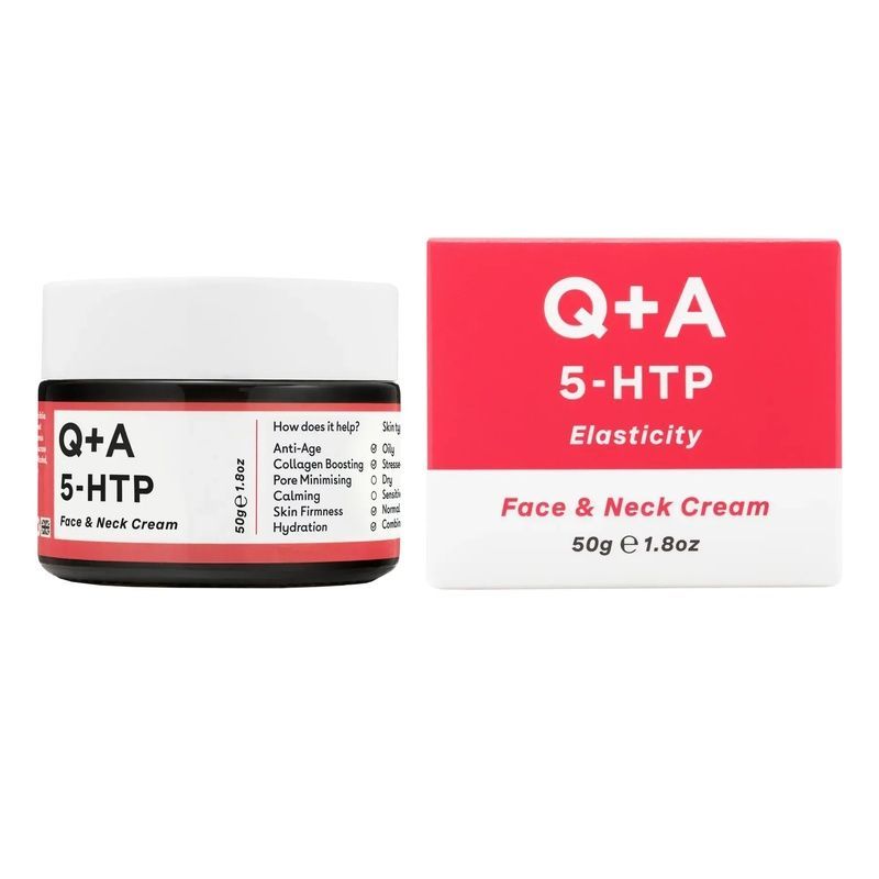Крем для обличчя та шиї Q+A 5-HTP Face & Neck Cream, 50 г 742271477241 фото