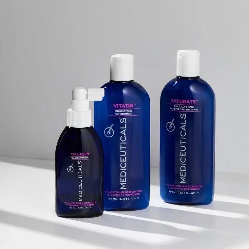 Набір для стимулювання росту волосся для жінок (сухе волосся) Mediceuticals Advanced Hair Restoration Kit 054355935180 фото