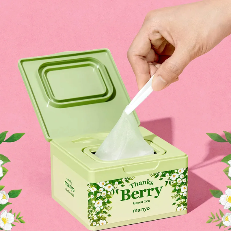 Набір тканинних масок на основі зеленого чаю Manyo Thanks Berry Green Tea Mask, 30 шт 000005812 фото