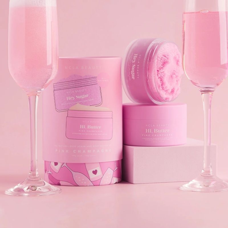 Подарунковий набір для догляду за тілом &laquo;Рожеве шампанське&raquo; NCLA Beauty Pink Champagne Body Care Discovery Set, 2 в 1 658580422547 фото