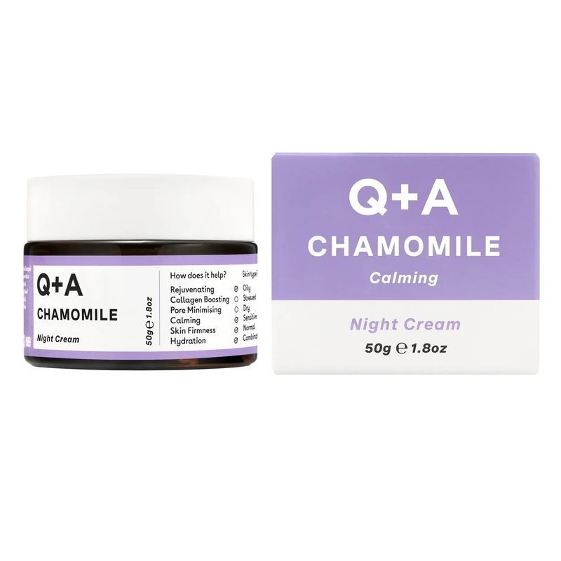 Нічний крем для обличчя Q+A Chamomile Calming Night Cream, 50 мл 5060486262038 фото