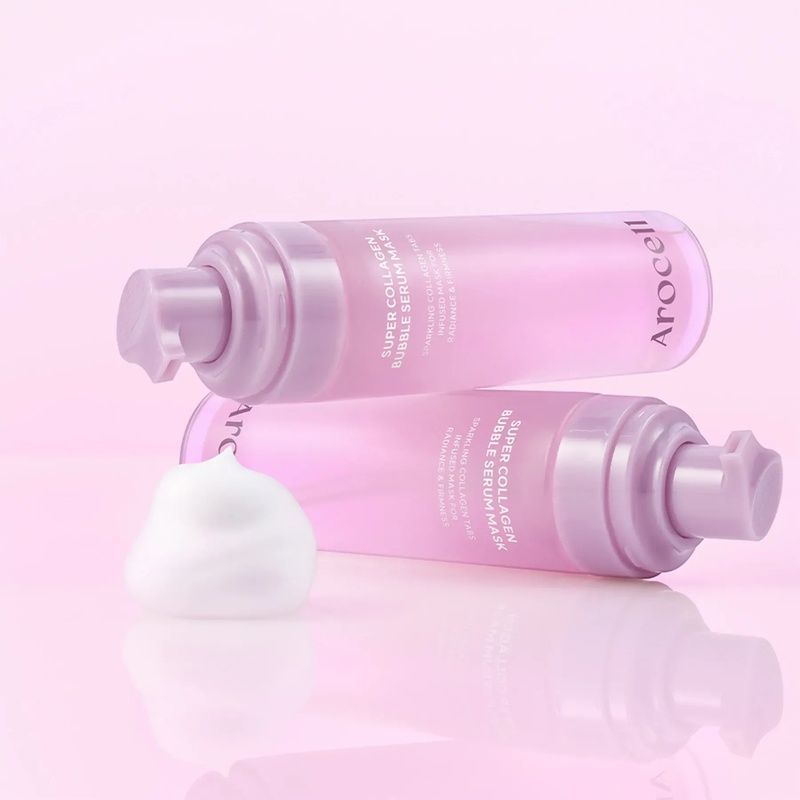 Бульбашкова сироватка-маска з колагеном Arocell Collagen Bubble Serum Mask, 90 мл 8809710462847 фото