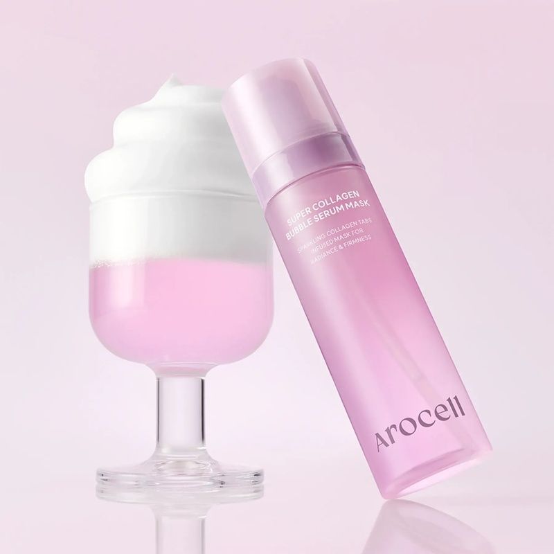 Бульбашкова сироватка-маска з колагеном Arocell Collagen Bubble Serum Mask, 90 мл 8809710462847 фото