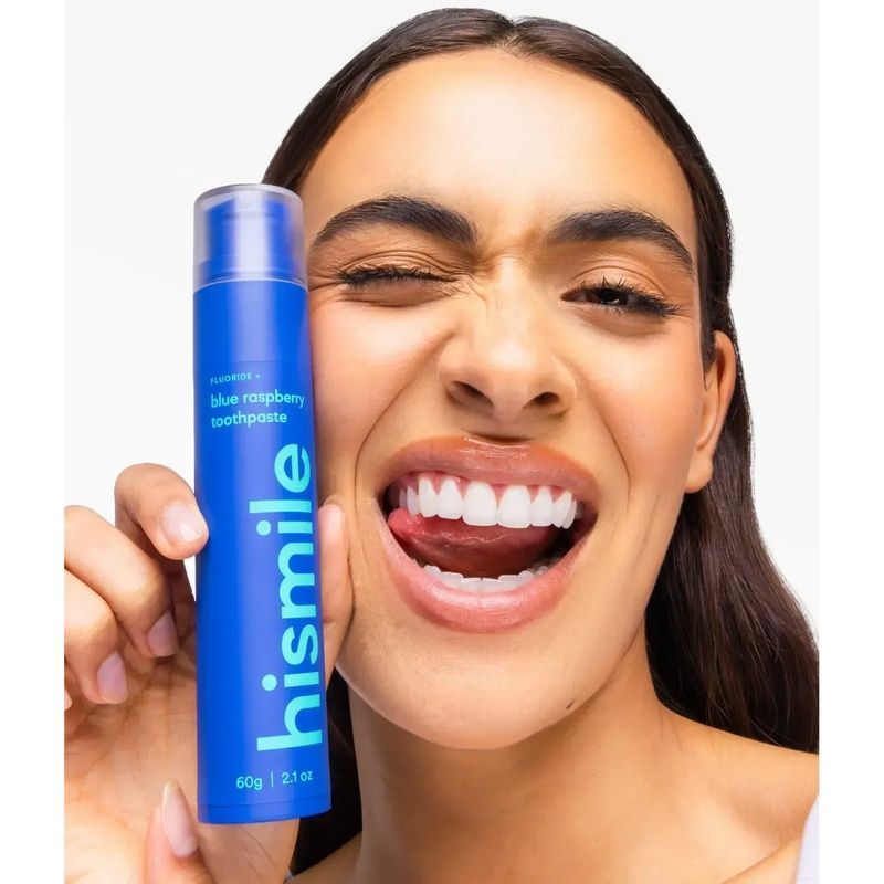 Зубна паста зі смаком блакитної малини Hismile Blue Raspberry Toothpaste, 60 г 93572903 фото