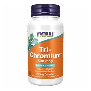 Добавка хром NOW Tri-Chromium 500 mcg вег. капсули, 90 шт 733739014283 фото