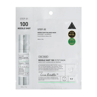 Двоетапна зміцнююча маска для обличчя VT Cosmetics Reedle Shot 100 2Step Mask, 1.5 г+25 г 8803463006037 фото