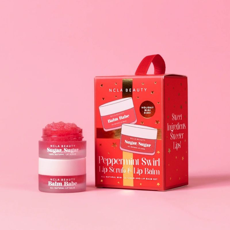 Подарунковий міні-набір &laquo;Різдв&rsquo;яний м&rsquo;ятний льодяник&raquo; NCLA Beauty Peppermint Swirl Ornament Lip Care Set, 2 в 1 860011722854 фото