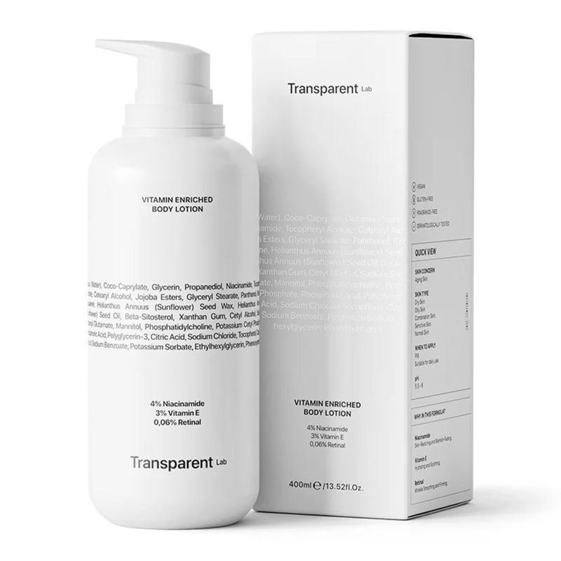 Збагачений вітамінами лосьйон для тіла Transparent Lab Vitamin Enriched Body Lotion, 400 мл 43631 фото