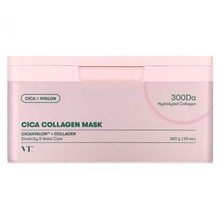 Набір зміцнюючих тканинних масок для обличчя VT Cosmetics Cica Collagen Mask, 30 шт 8809695677281 фото