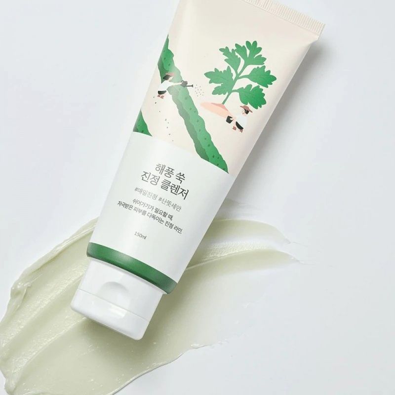 Заспокійлива очищуюча пінка з морським полином ROUND LAB MUGWORT Calming Cleanser, 150 мл 8809738593080 фото