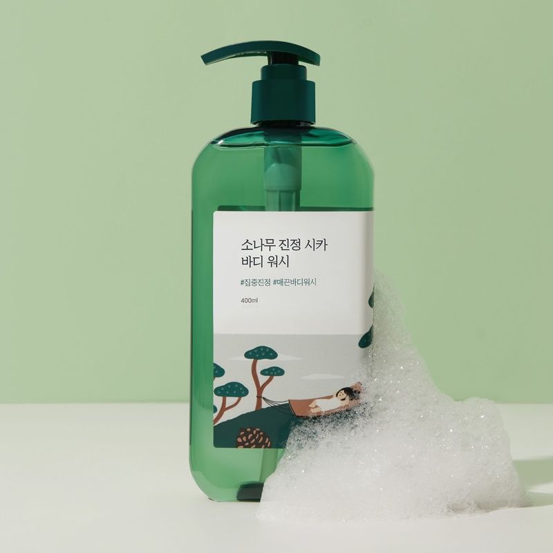 Заспокійливий гель для душу з екстрактом голок сосни ROUND LAB Pine Calming Cica Body Wash, 400 мл 8809849802408 фото