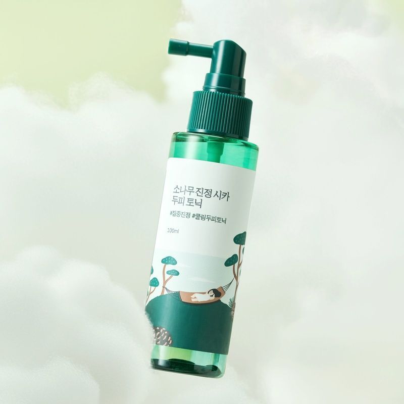 Заспокійливий тонік для шкіри голови з екстрактом голок сосни ROUND LAB Pine Calming Cica Scalp Tonic, 100 мл 8809962541352 фото