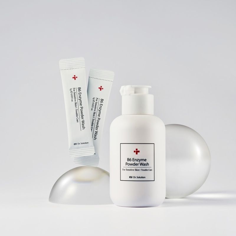 Ензимна пудра у формі стіку з піридоксином та каламіном Cuskin Dr. Solution B6 Enzyme Powder Wash Sachet, 1 шт*1 г 8809207225123 фото