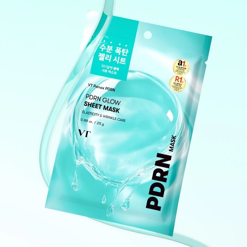 Маска з PDRN для інтенсивного відновлення та сяйва шкіри VT Cosmetics PDRN Glow Mask, 1 шт 8803463016302 фото