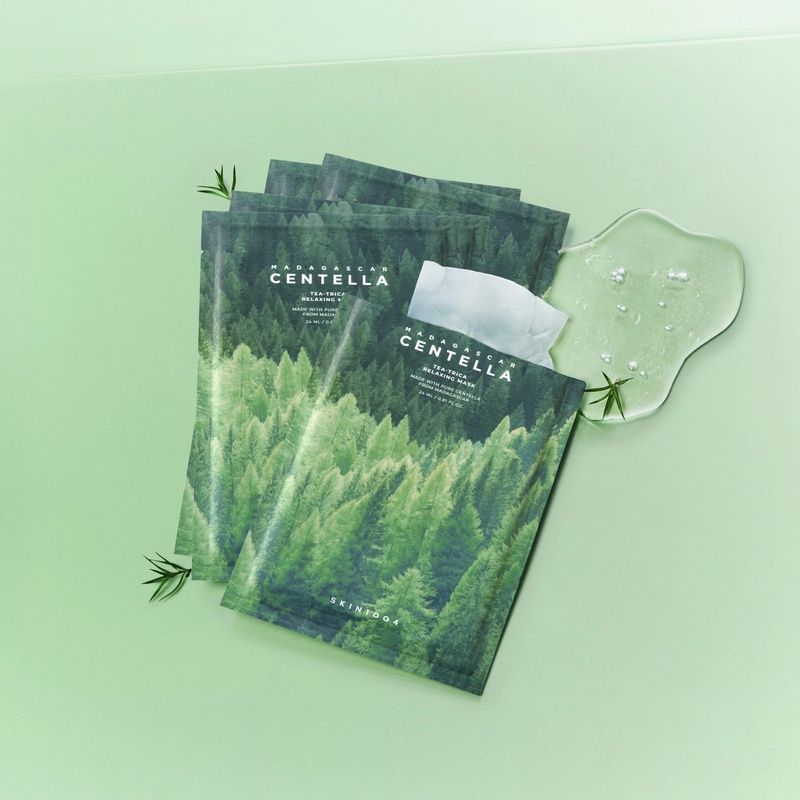 Тканинна маска для обличчя Skin 1004 Madagascar Centella Tea-Trica Relaxing Mask, 1 шт 8809913832058 фото