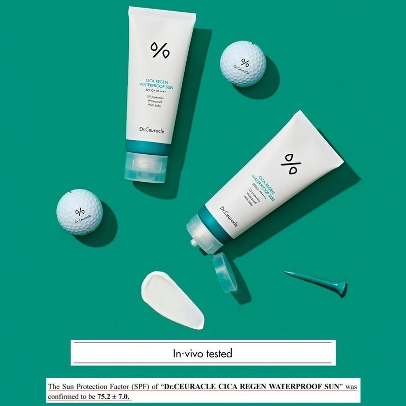 Водостійкий сонцезахисний крем з центелою азіатською SPF50+ PA++++ Dr.Ceuracle, 100 мл 8806133615645 фото