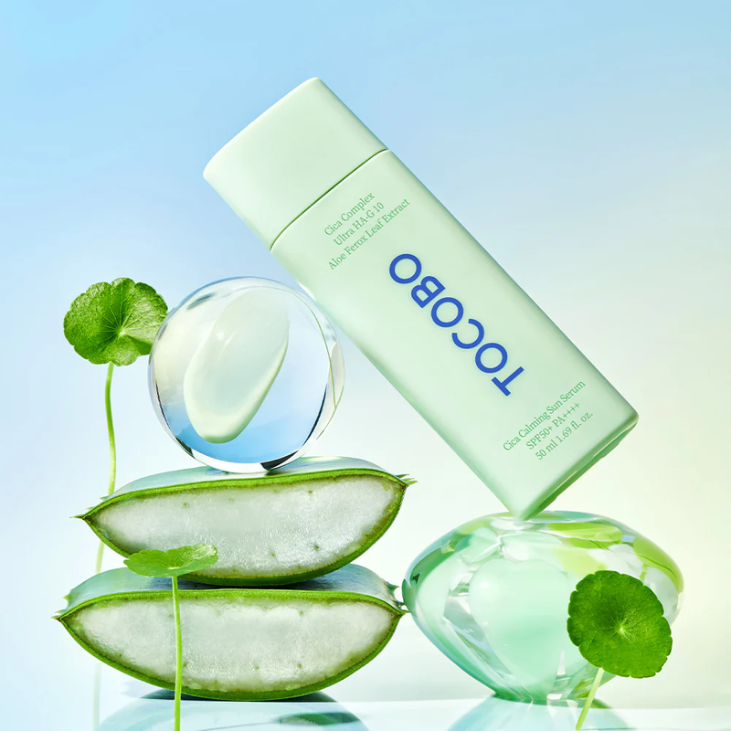 Заспокійлива сонцезахисна сироватка для обличчя Tocobo Cica Calming Sun Serum SPF50+ PA++++, 50 мл 8809835060447 фото
