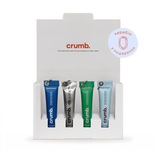 Набір кремів для рук в міні-форматі Crumb Pure & Light карабін у подарунок, 20 мл * 4 шт 4820000000237 фото