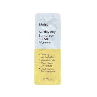 Сонцезахисний крем Dear klairs All-day Airy Sunscreen SPF 50 PA++++, 2 г 891397 фото