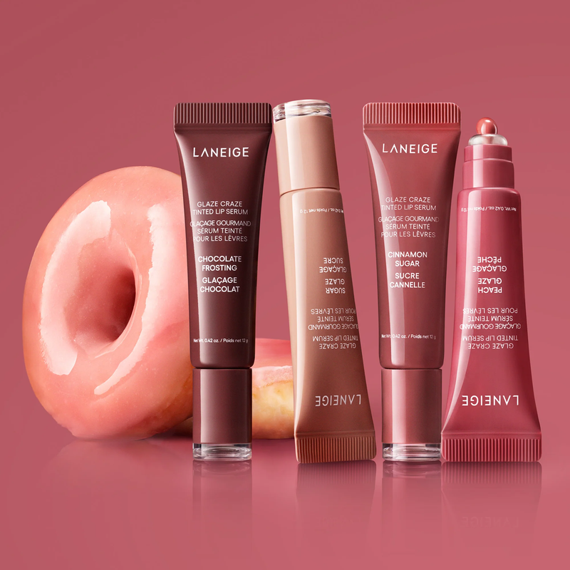 Тонуюча сироватка для губ з поліпептидами Laneige Glaze Craze Tinted Lip Serum, Peach Glaze, 12 г 8809925177437 фото