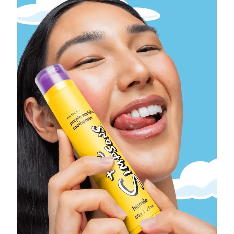 Зубна паста для м'якого відбілювання Hismile The Simpsons Purple Squishee Toothpaste, 60 г 93575485 фото