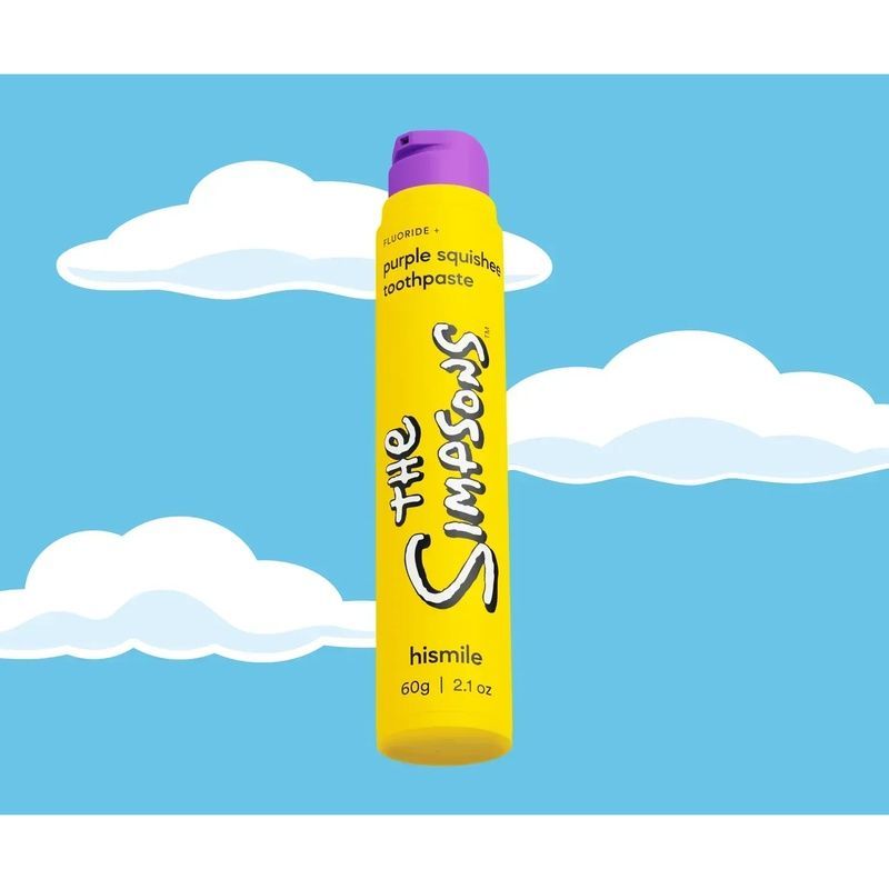Зубна паста для м'якого відбілювання Hismile The Simpsons Purple Squishee Toothpaste, 60 г 93575485 фото