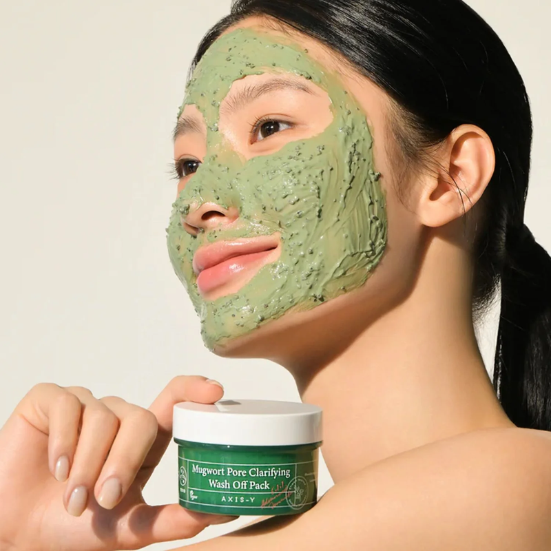 Глибоко очищаюча глиняна маска для обличчя AXIS-Y Mugwort Pore Clarifying Wash Off Pack, 100 мл 8809634610102 фото