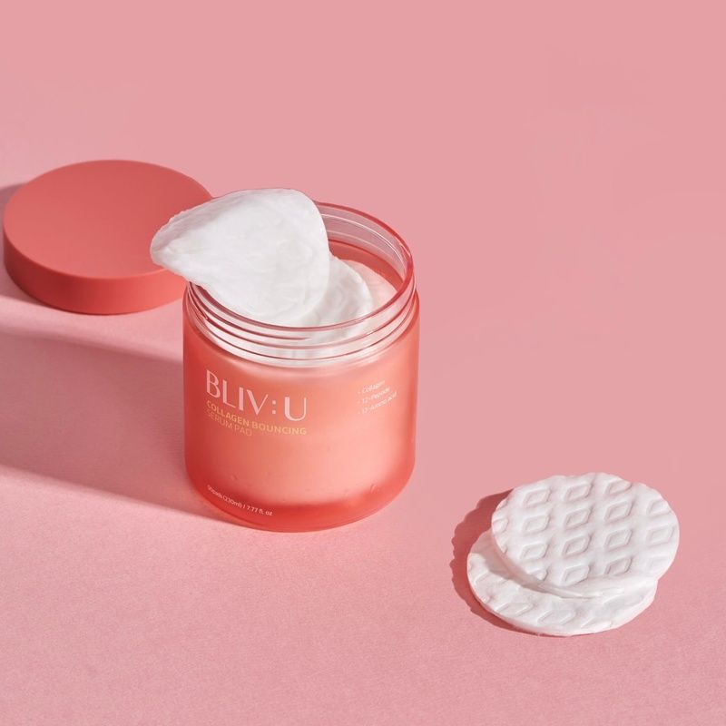 Педи з колагеном BLIV:U Collagen Bouncing Serum Pad, 50 шт 8809743544565 фото