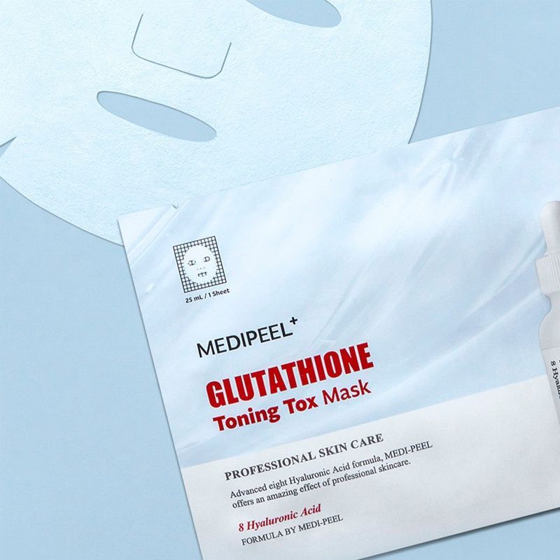 Відбілююча тонізуюча маска для обличчя Medi-Peel Glutathione Toning Tox Mask, 1 шт 8809941822014 фото