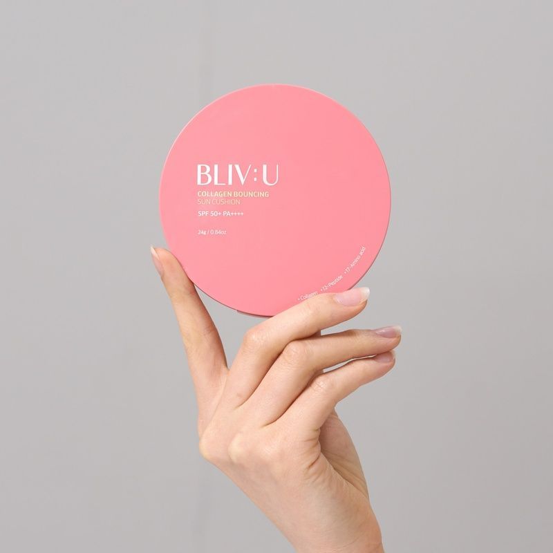 Сонцезахисний кушон з колагеном BLIV:U Collagen Bouncing Sun Cushion Короткий термін, 24 г 8809875904442 фото