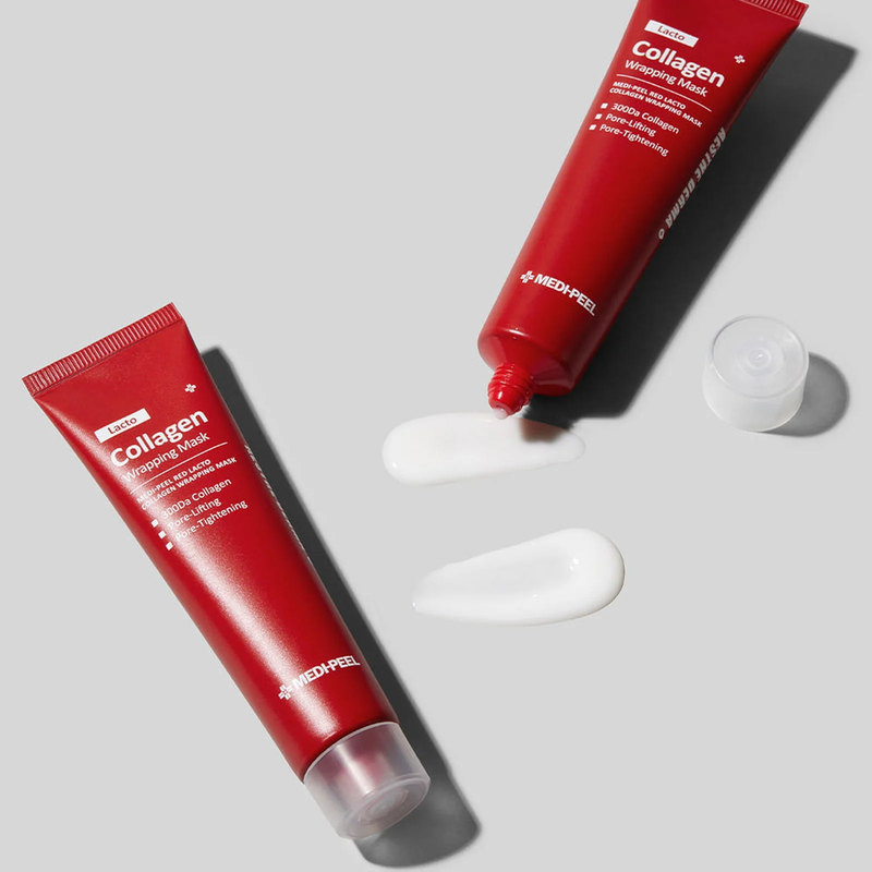 Маска-плівка для обличчя для звуження пор з колагеном Medi Peel Red Lacto Collagen Wrapping Mask, 70 мл 8809409342504 фото