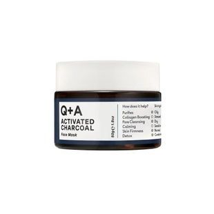 Маска для обличчя "детокс" з активованим угіллям Q+A Activated Charcoal Face Mask, 50 г 742271477135 фото