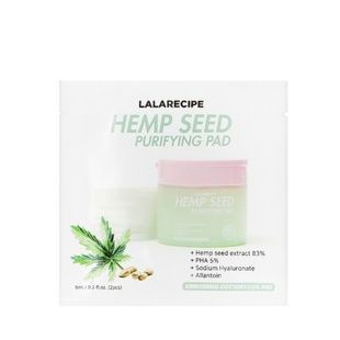 Очищуючі тонер-пади для обличчя з коноплею LALARECIPE Hemp Seed Purifying Pad, 2 шт 792421 фото