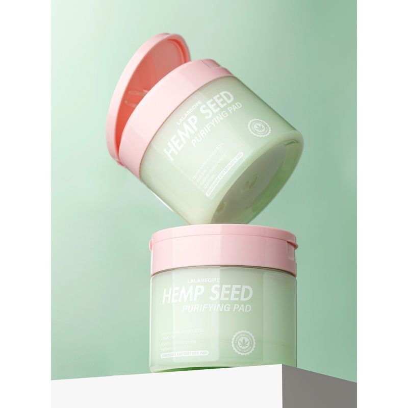 Очищуючі тонер-пади для обличчя з коноплею LALARECIPE Hemp Seed Purifying Pad, 2 шт 792421 фото