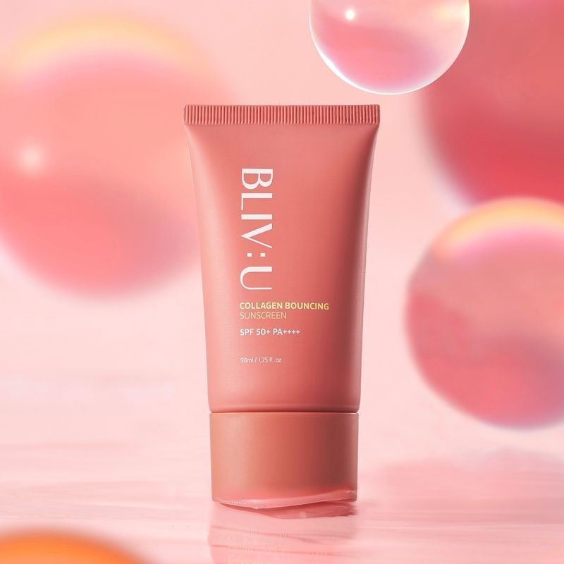 Сонцезахисний крем з колагеном BLIV:U Collagen Bouncing Sunscreen Короткий термін, 50 мл 8809875902998 фото
