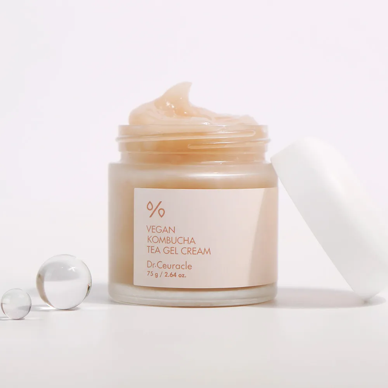 Веганський крем-гель з екстрактом комбучі Dr.Ceuracle Vegan Kombucha Tea Gel Cream, 75 г 8806133615058 фото