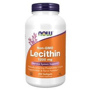 Лецитин NOW Lecithin 1200 mg м'які гелеві капсули, 200 шт 733739022127 фото
