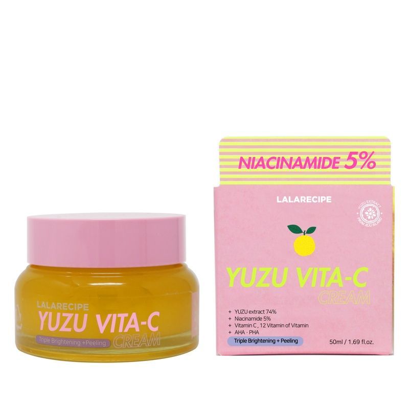 Освітлюючий крем з ніацинамідом 5% та екстрактом юдзу LALARECIPE Yuzu Vita C Cream, 3 мл 792422 фото